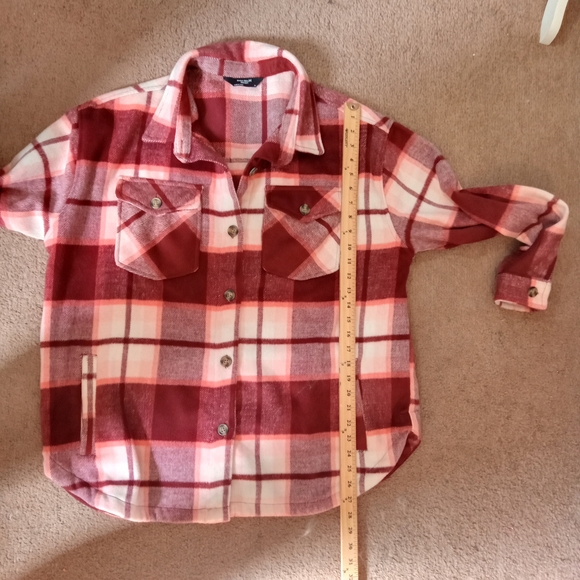 Members Mark Plaid Button-Up Women's Shacket Size XL - Picture 7 of 11